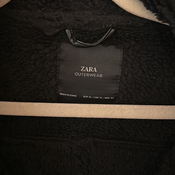 Zara Black Sherpa Moro Jacket - Picture 4 of 6
